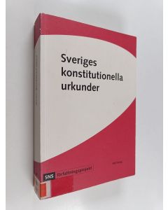 käytetty kirja Sveriges konstitutionella urkunder