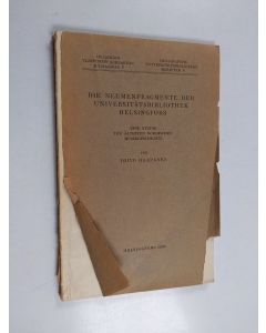 Kirjailijan Toivo Haapanen käytetty kirja Die Neumenfragmente der Universitätsbibliothek Helsingfors : eine Studie zur ältesten nordischen Musikgeschichte