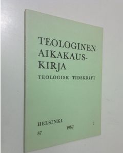 käytetty kirja Teologinen aikakauskirja 2/1982