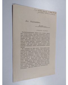 uusi teos Ar. Nuorisoliitto, (Mietoinen)