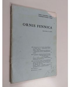 käytetty teos Ornis Fennica 3-4/1973 Vol 50
