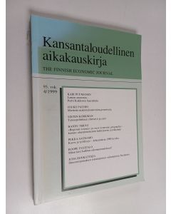 käytetty kirja Kansantaloudellinen aikakauskirja 4/1999