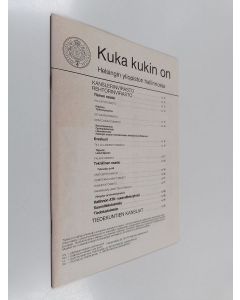käytetty teos Kuka kukin on Helsingin yliopiston hallinnossa