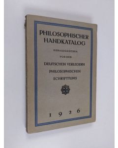 käytetty kirja Philosophischer Handkatalog