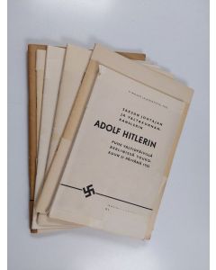 Kirjailijan Adolf Hitler käytetty kirja Saksan johtajan ja valtakunnankanslerin Adolf Hitlerin puhe valtiopäivillä Berlinissä toukokuun 21 päivänä 1935 ;  valtiopäivillä 26. IV. 1942 ; Franklin D. Rooseveltin syyllisyys sotaan - valtiopäivillä 11. XII. 19
