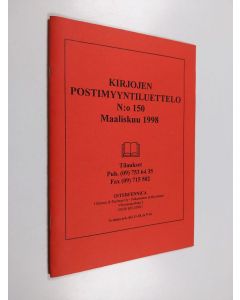 käytetty teos Kirjojen postimyyntiluettelo N:o 150 : Maaliskuu 1998
