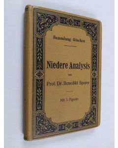Kirjailijan Benedikt Sporer käytetty kirja Niedere Analysis