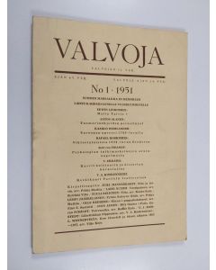 käytetty kirja Valvoja 1/1951