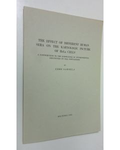 Kirjailijan Eero Saksela käytetty kirja The effect of different human sera on the karyologic picture on HeLa cells : A contribution to the knowledge of environmental influences on cell populations