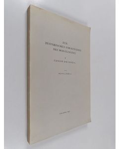Kirjailijan Matti Liimola käytetty kirja Zur historischen Formenlehre des Wogulischen : 1. Flexion der Nomina