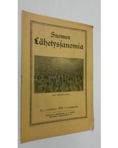 käytetty teos Suomen lähetyssanoma n:o 1 tammikuu 1930
