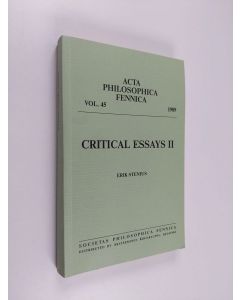 Kirjailijan Erik Stenius käytetty kirja Critical essays Vol. 2