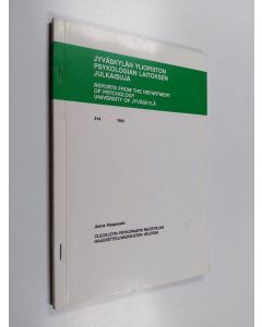 Kirjailijan Jaana Haapasalo käytetty teos Cleckleyn psykopaatin muotokuva haastatteluvastausten valossa