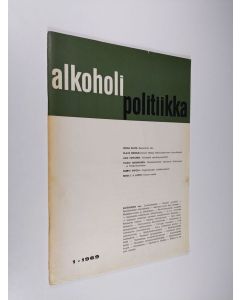 käytetty teos Alkoholipolitiikka 1/1969