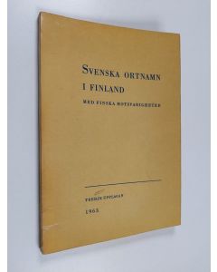 käytetty kirja Svenska Ortnamn i Finland : med Finska motsvarigheter