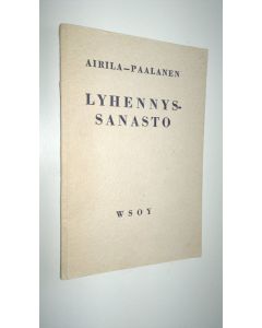 käytetty kirja Lyhennyssanasto