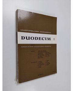 käytetty kirja Duodecim 1/1972