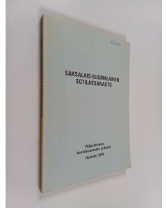 Kirjailijan Jukka Knuuttila käytetty kirja Saksalais-suomalainen sotilassanasto