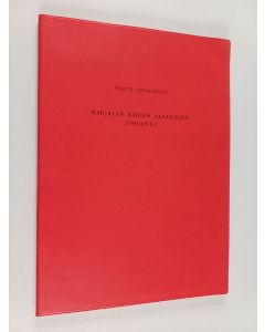 Kirjailijan Pertti Virtaranta käytetty kirja Karjalan kielen sanakirjan johdanto