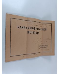 käytetty teos Vanhan Korpilahden muistoja