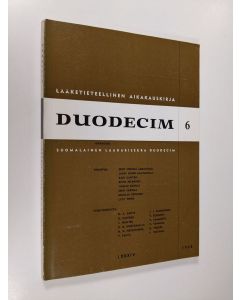 käytetty kirja Duodecim 6/1968 : Lääketieteellinen aikakauskirja