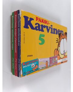Kirjailijan Jim Davis käytetty kirja Paksu-Karvinen 5 : Karvinen maailman napa - Karvinen mieliruokaa - Karvinen nielee ylpeytensä - Karvinen maailman napa