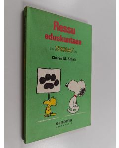 Kirjailijan Charles M. Schulz käytetty kirja Ressu eduskuntaan