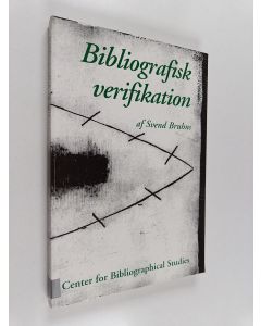 Kirjailijan Svend Bruhns käytetty kirja Bibliografisk verifikation