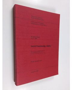 käytetty kirja Social functioning ability : report of the International Seminar on Social Rehabilitation held at the University of Tampere, June 6-9, 1983