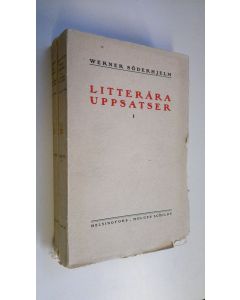 Kirjailijan Werner Söderhjelm käytetty kirja Litterära uppsatser 1-2 : Skrifter IX-X