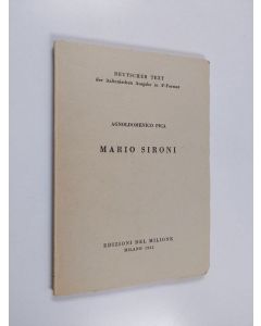 Kirjailijan Agnoldomenico Pica käytetty kirja Mario Sironi - deutscher Text der italienischen Ausgabe in 4°-Format