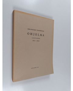 käytetty kirja Helsingin yliopiston ohjelma vuonna 1961-1962