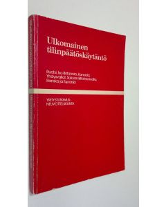 käytetty kirja Ulkomainen tilinpäätöskäytäntö : Ruotsi, Iso-Britannia, Kanada, Yhdysvallat, Saksan liittotasavalta, Ranska ja Espanja