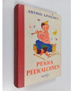 Kirjailijan Astrid Lindgren käytetty kirja Pekka Peukaloinen