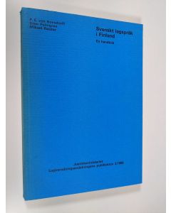 Kirjailijan P. E. von Bonsdorff käytetty kirja Svenskt lagspråk i Finland : handbok