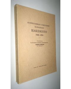 Kirjailijan Aleksis Ekholm käytetty kirja Korkeimman oikeuden ratkaisujen hakemisto 1940-1954