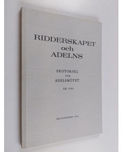 käytetty kirja Ridderskapets och adelns protokoll vid adelsmötet år 1982