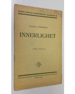 Kirjailijan Jeanna Oterdahl käytetty teos Innerlighet