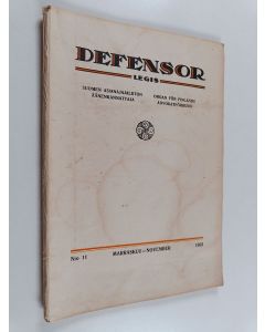 käytetty kirja Defensor legis No 11/1922 : Suomen asianajajaliiton äänenkannattaja