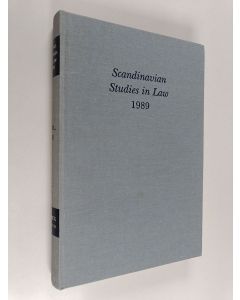 käytetty kirja Scandinavian Studies in Law 1989 : Volume 33