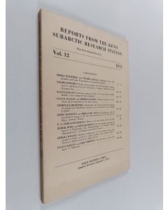 käytetty kirja Reports from the Kevo Subarctic Research Station 12