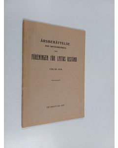 käytetty teos Föreningen för lyttas bistånd för år 1920
