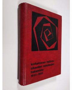 Tekijän Pirkko ym. Valliniemi  käytetty kirja Korkeimman hallinto-oikeuden ratkaisujen hakemisto 1933-1968