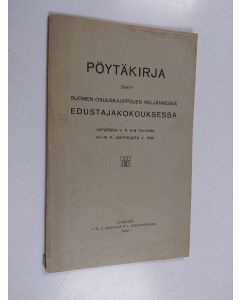 käytetty kirja Pöytäkirja tehty Suomen osuuskauppojen neljännessä edustajakokouksessa : Viipurissa V.P.K:n talossa 15-16 p. huhtikuuta v. 1906