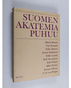 Tekijän Martti ym. Haavio  käytetty kirja Suomen akatemia puhuu