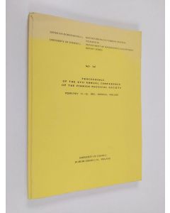 käytetty kirja Proceedings of the XVII Annual Conference of the Finnish Physical Society, Joensuu, Finland, February 11-12 1983