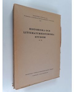 Kirjailijan C. A. Nordman käytetty kirja Historiska och litteraturhistoriska studier 31-32
