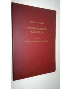 Kirjailijan Jaakko Voipio käytetty kirja Verotapausten käsikirja : Kokoelma Korkeimman hallinto-oikeuden vuosina 1957-1965 ja keskusverolautakunnan vuosina 1960-1965 antamia välittömiä veroja koskevia ratkaisuja : 2 Oikeustapausselostukset