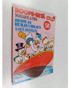 Kirjailijan Walt Disney käytetty kirja Roope-setä 6/1984