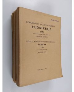 käytetty kirja Korkeimman hallinto-oikeuden vuosikirja 1954 : 1-2